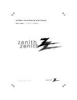 Preview for 1 page of Zenith L20V26C Series Installation, Setup & Operating Manual