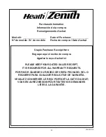 Preview for 20 page of Zenith SL-5597-BZ-E - Heath - Quartz Halogen Motion-Sensing Twin Security... User Manual