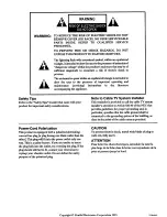 Preview for 2 page of Zenith SL3583ST8 Operating Manual & Warranty