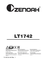 Zenoah LT1742 Instruction Manual preview