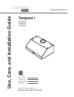 Zephyr AK7000AS Use, Care And Installation Manual preview