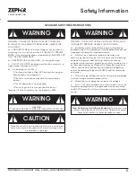 Preview for 5 page of Zephyr AK9428BS Use, Care And Installation Manual