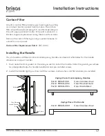 Preview for 17 page of Zephyr Brisas BBV24C01AG Use, Care And Installation Manual