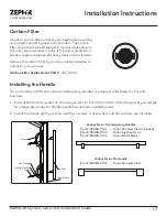 Preview for 17 page of Zephyr Presrv PRB15C01CG Use, Care And Installation Manual