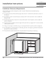 Preview for 18 page of Zephyr Presrv PRR24C01AS-OD Use, Care And Installation Manual