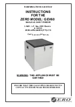 Zero Appliances GEV60 Installation, Service And User preview