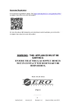 Preview for 12 page of Zero Appliances GF180IP Installation, Service And User Instructions Manual