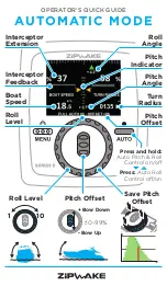 Preview for 1 page of zipwake E Series Operator'S Quick Manual