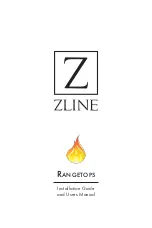Preview for 1 page of Zline RTB30 Installation Manual And User'S Manual