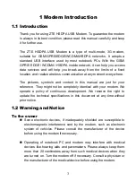 Preview for 3 page of Zte HSDPA USB modem User Manual