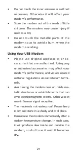 Preview for 21 page of Zte MF195E Quick Start Manual