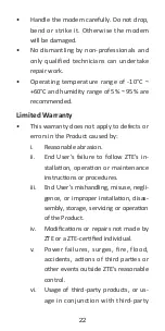 Preview for 22 page of Zte MF195E Quick Start Manual