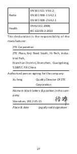 Preview for 27 page of Zte MF195E Quick Start Manual