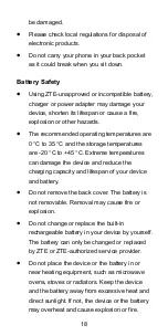 Preview for 18 page of Zte Z6530M User Manual