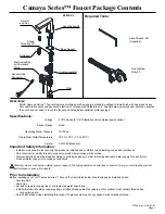 Preview for 3 page of ZURN Camaya Series Installation, Operation, Maintenance And Parts Manual