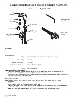 Preview for 2 page of ZURN Cumberland Series Installation, Operation, Maintenance And Parts Manual