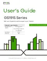 Preview for 1 page of ZyXEL Communications GS1915 Series User Manual