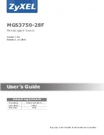 Preview for 1 page of ZyXEL Communications MGS3750-28F User Manual