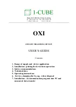 Предварительный просмотр 1 страницы 1-CUBE OXI User Manual