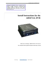 Предварительный просмотр 1 страницы 10-8 Video ARSENAL Install Instructions Manual