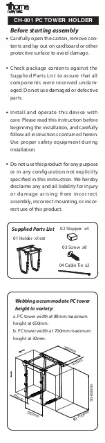 1home Furniture CH-001 Assembly preview