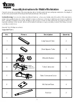 Preview for 1 page of 1home Furniture MWS-001BK Assembly Instructions Manual