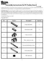 Предварительный просмотр 1 страницы 1home Furniture TC-001B Assembly Instructions Manual