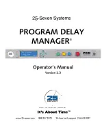 25-Seven Systems PDM Operator'S Manual preview