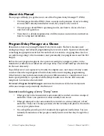 Preview for 4 page of 25-Seven Systems program delay manager Operator'S Manual