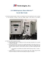 Предварительный просмотр 1 страницы 2B Technologies UV-106W Quick Start Manual