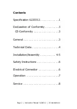 Предварительный просмотр 2 страницы 2E mechatronic 6220312 Instruction Manual