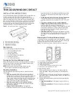 Preview for 1 page of 2gig Technologies 2GIG-DW14-433 Installation Instructions