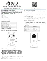 Preview for 1 page of 2gig Technologies HD100 Quick Manual