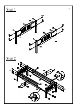 Preview for 4 page of 2K Furniture Designs 45179 Assembly Instruction Manual