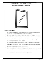 Preview for 1 page of 2K Furniture Designs B7003-M Assembly Instructions