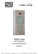 2N Telekomunikace Helios 2ENTRY User And Service Manual preview