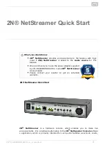 Preview for 2 page of 2N Telekomunikace NetStreamer Quick Start