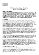 2N Lift Induction Loop Amplifier Instructions For Use preview