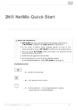 Preview for 2 page of 2N NetMic Quick Start