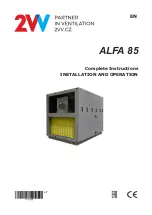 2VV ALFA 85 Installation And Operation Manual preview