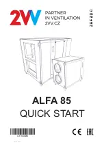 Предварительный просмотр 1 страницы 2VV ALFA 85 Quick Start Manual