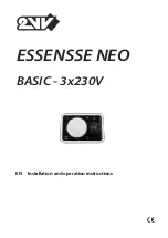 Предварительный просмотр 8 страницы 2VV ESSENSSE NEO BASIC Installation And Operation Instructions Manual