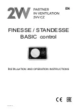 Предварительный просмотр 1 страницы 2VV FINESSE Assembly, Installation And Operation Instructions