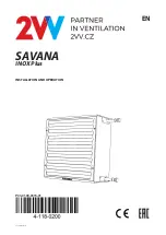2VV SAVANA INOX Plus Installation And Operation Manual preview