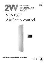 2VV VENESSE AirGenio control Installation And Operation Instructions Manual предпросмотр