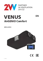 2VV VENUS AirGENIO Comfort Installation Manual предпросмотр