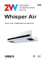 Preview for 1 page of 2VV Whisper Air HRWA1-040 Series Installation, Commissioning And Operation Manual