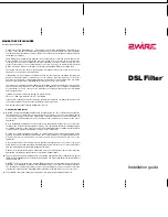 Предварительный просмотр 2 страницы 2Wire DSL Filter Manual