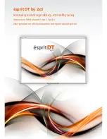 Preview for 1 page of 2x3 esprit DT User Manual