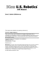 3 Com U.S. Robotics 3Com User’S Manual & Reference preview